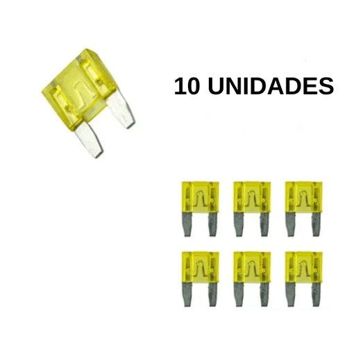 Fusível Hikari 20A Mini Amarelo - 10 unidades
