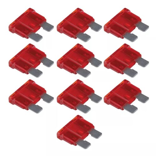 Fusível Hikari 10A Vermelho Lâmina 10 unidades