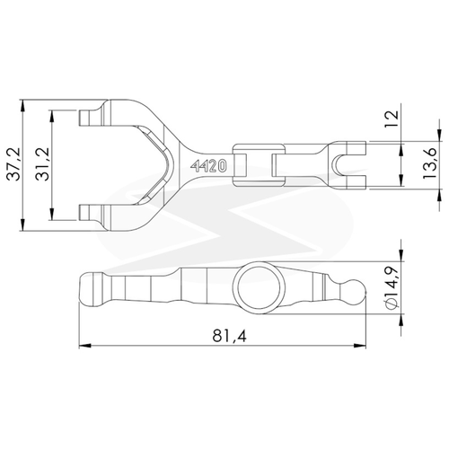 Garfo para Motor de Partida Chevrolet Kia Mazda Mitsubishi