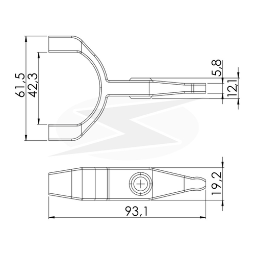 Garfo para Motor de Partida UF Bobcat Case Ford Iveco Man