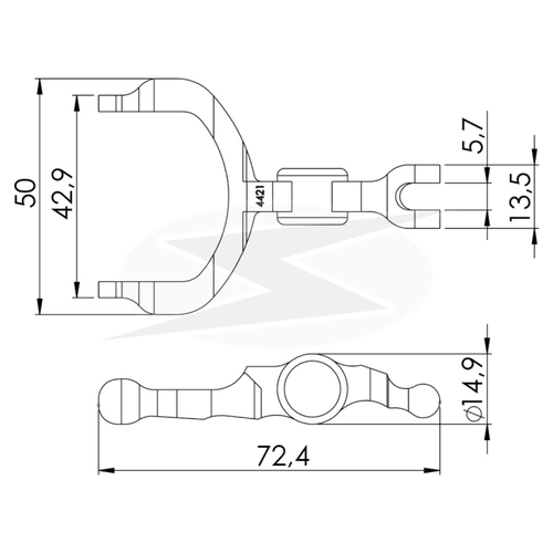 Garfo para Motor de Partida UF Dodge Jeep Ford Citroen Kia