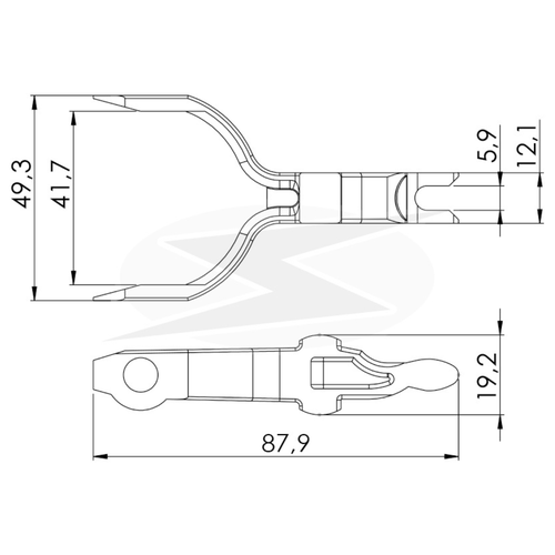 Garfo para Motor de Partida Volkswagen Gol Parati Saveiro