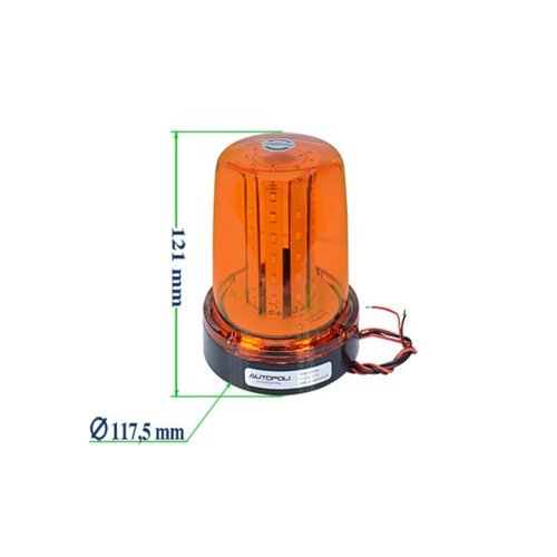 Giroflex LED Autopoli Âmbar C/Parafusos Bivolt