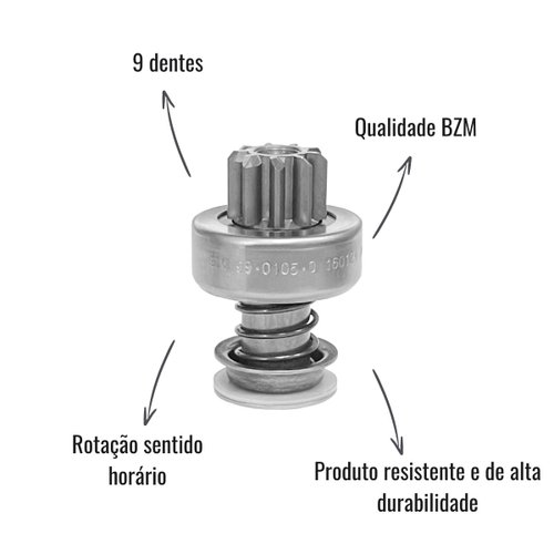 Impulsor de Partida BZM 99.0105.0 C/9 Dentes