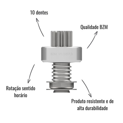 Impulsor de Partida BZM 99.0497.0 C/10 Dentes