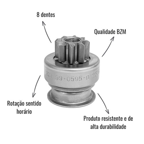 Impulsor de Partida BZM 99.0595.0 C/8 Dentes