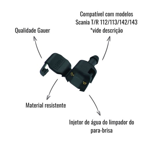 Injetor Brucutu Esguicho Gauer Scania 113 112 142 143