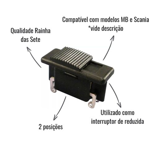 Interruptor 2 Posiç Alavanca Câmbio Rainha das Sete ETE7833
