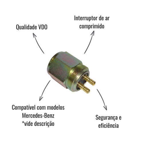 Interruptor de Ar Comprimido VDO para Mercedes-Benz 1114/1314/1934