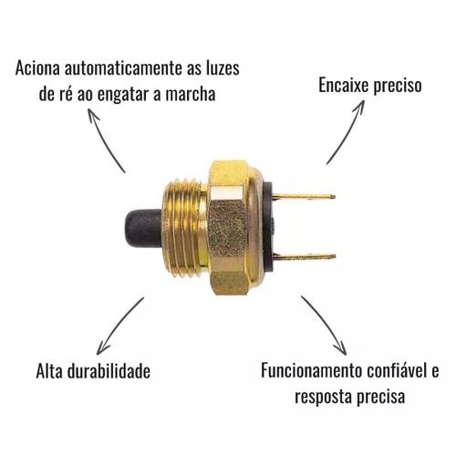 Interruptor Luz de Ré 3RHO 4411 Fusca Brasília Kombi Variant