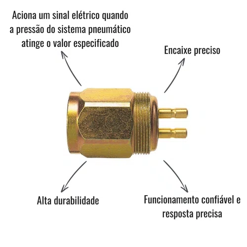 Interruptor Pneum 3RHO 5556 MB Lâmpada Piloto Reservatório
