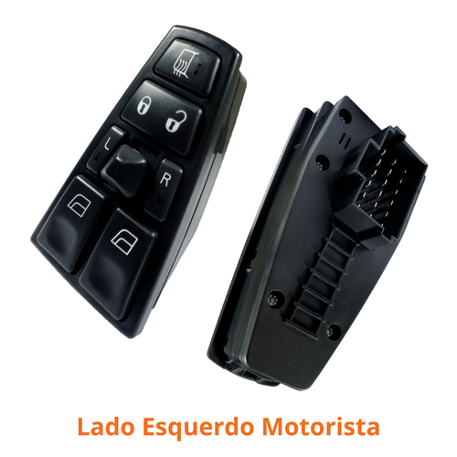 Interruptor Botão Vidro Elétrico Esquerdo Completo Volvo FH/FM/NH
