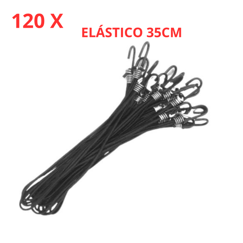 Kit Elástico Extensor Elastick para Lona 35cm 5mm 120 unid