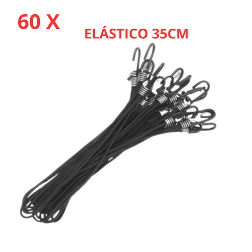 Kit Elástico Extensor Elastick para Lona 35cm 5mm 60 unid