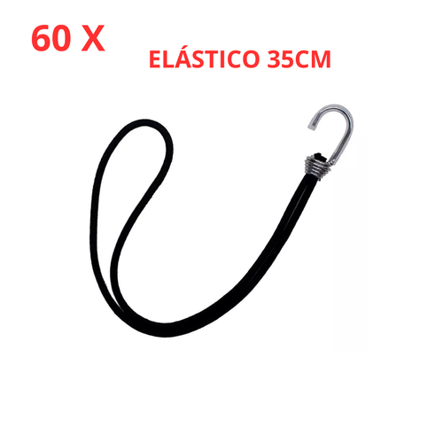 Kit Elástico Extensor Elastick para Lona 35cm 5mm 60 unid