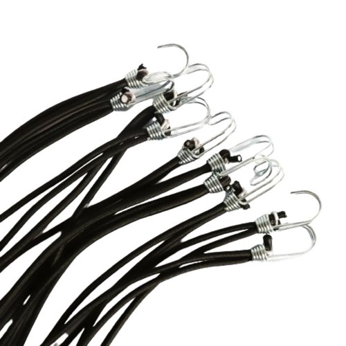 Kit Elástico Extensor Mave Preto C/Gancho 35cm 5mm 50 unid