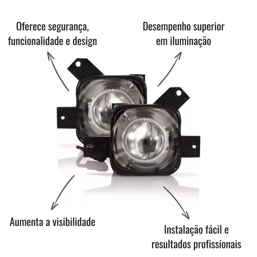 Kit Farol de Milha Suns Com Moldura para Gol G3