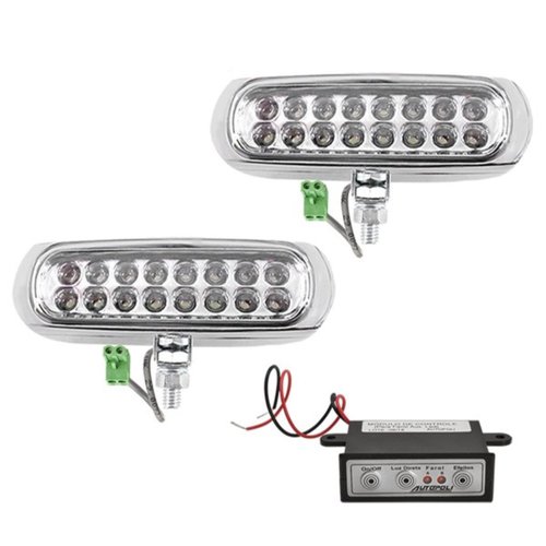 Kit Farol LED Slim Autopoli Bivolt 3,2W Universal Cromado