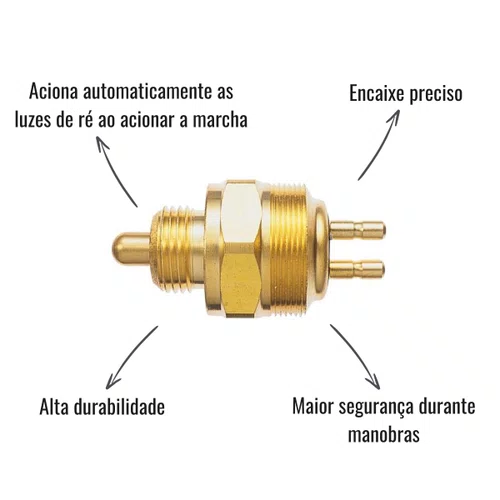 Kit Interruptor Luz de Ré 3RHO 4418 Scania 112 113 + Chicote