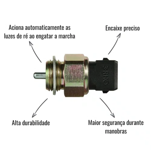 Kit Interruptor Luz Ré 3RHO 4423 Gol Parati 96> + Chicote