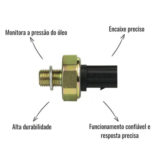 Kit Interruptor Pressão Óleo 3RHO 3372 Gol Parati + Chicote