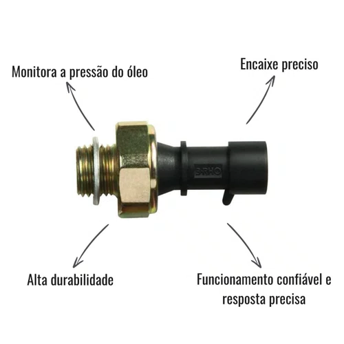 Kit Interruptor Pressão Óleo 3RHO 3374 Celta Corsa + Chicote