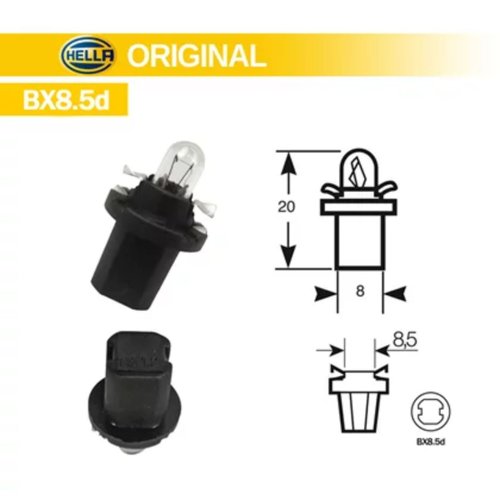 Kit Lâmpada Hella 12V 1,2W B8.5d 2721MF 10 Unidades
