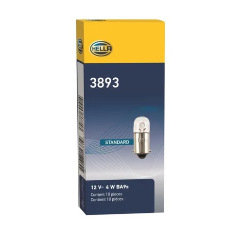 Kit Lâmpada Hella 12V 4W BA9s 1 Polo 10 Unidades