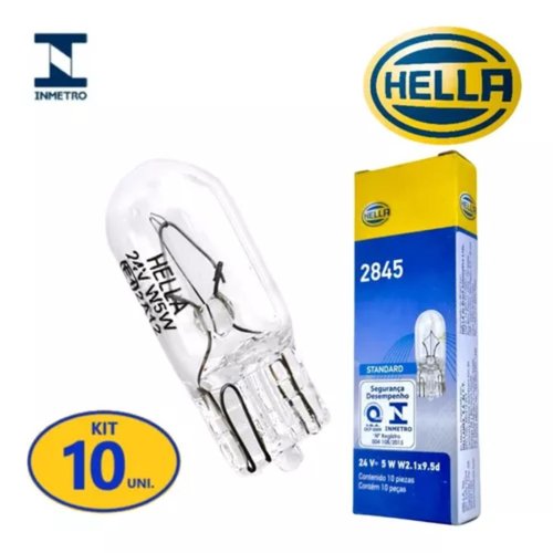 Kit Lâmpada Hella Pingão 12V 5W 2825