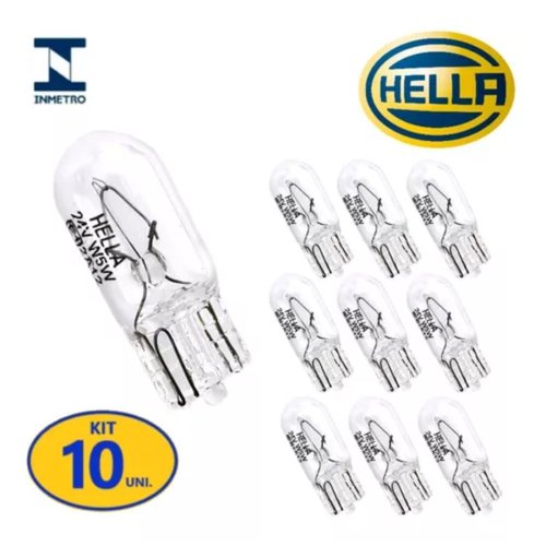 Kit Lâmpada Hella Pingão 12V 5W 2825