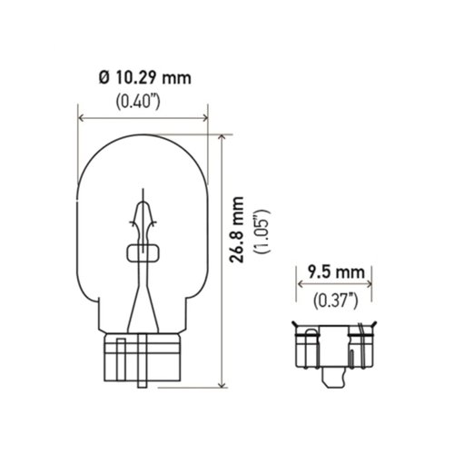 Kit Lâmpada Hella Pingão 12V 5W 2825