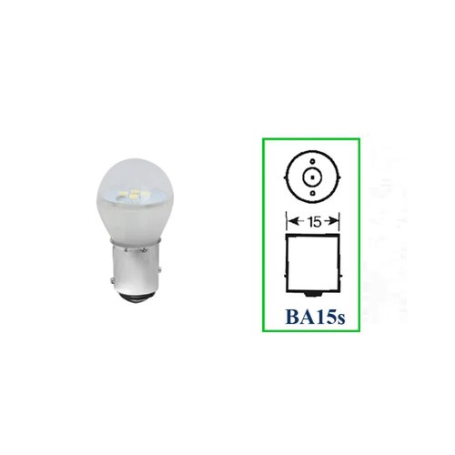 Lâmpada LED Autopoli Branco 24V 3W BA15S-21 (1141) 10 Unid