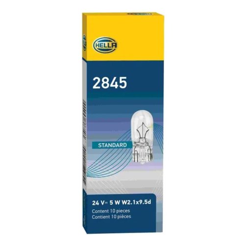 Kit Lâmpadas Halógenas Hella Pingão 2845 24V 5W 10 unidades