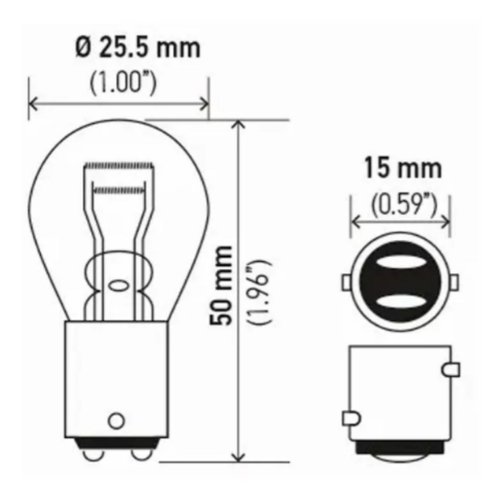 Kit Lâmpadas Hella 2 Polos 24V 21/5W Pino Desencont. 10 unid