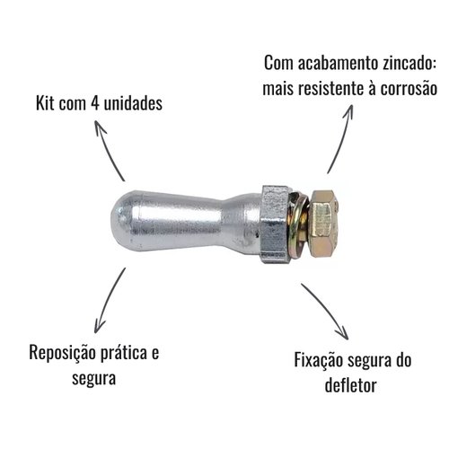 Kit Pino Esférico Defletor Edreaza Scania Série 4 - 4 Unidades