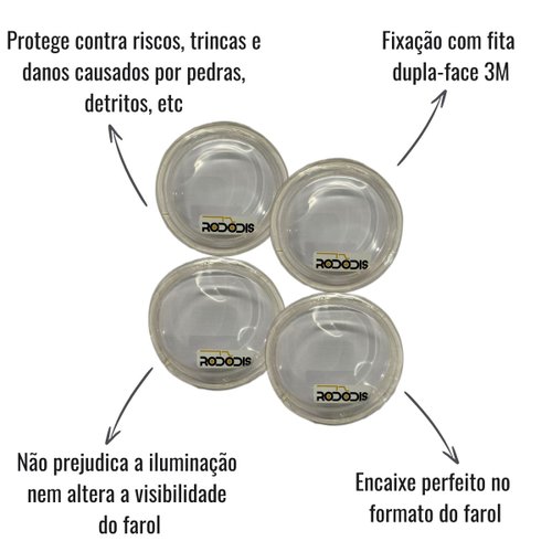 Kit Protetor Acrílico para Farol Auxiliar Scania Série 5