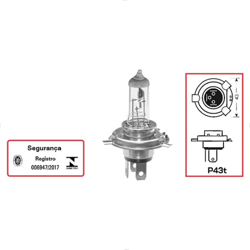 Lâmpada Automotiva Halógena Hella Double Power H4 24V 70/75w