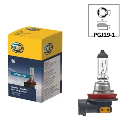 Lâmpada Halógena Hella H8 12V 35W PGJ19-1