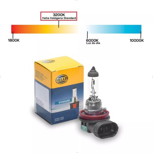 Lâmpada Halógena Hella H11 12V 55W PGJ19-2 T4