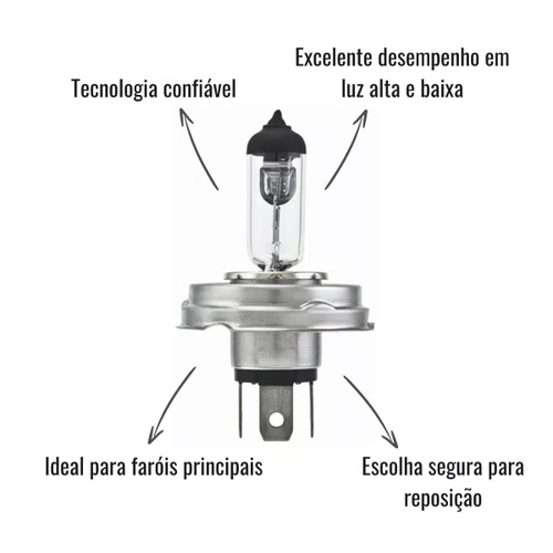 Lâmpada Halógena Hella H5 12V 60/55W P45T