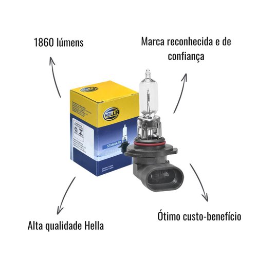 Lâmpada Halógena Hella HB3 12V 65W 9005