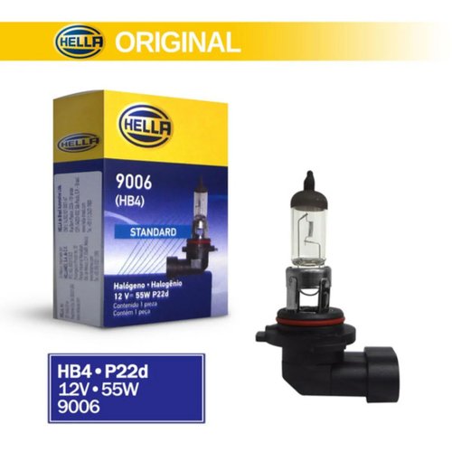 Lâmpada Halógena Hella 12V 55W P22d HB4 9006
