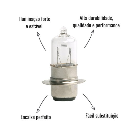 Lâmpada Halógena Hella M5 12V 35/35W Motos Biz Pop 100