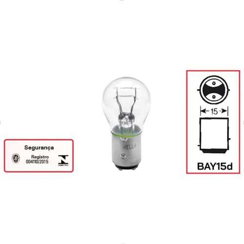 Lâmpada Hella 7528 2 Polos 21/5W 12V Pino Desencont 10 unid