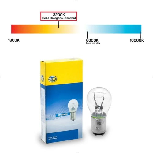 Lâmpada Hella 7528 2 Polos 21/5W 12V Pino Desencont 10 unid