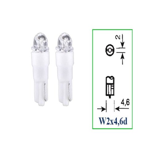 Lâmpada LED Autopoli 24V 0,9W Esmagadinha Branca 10 Unidades