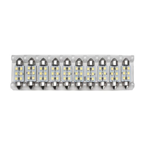 Lâmpada LED Autopoli 24V 1,8W Torpedo SV8,5-8 36mm 10 Unid
