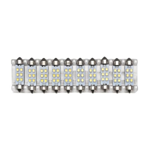 Lâmpada LED Autopoli 24V 1,8W Torpedo SV8,5-8 42mm 10 Unid
