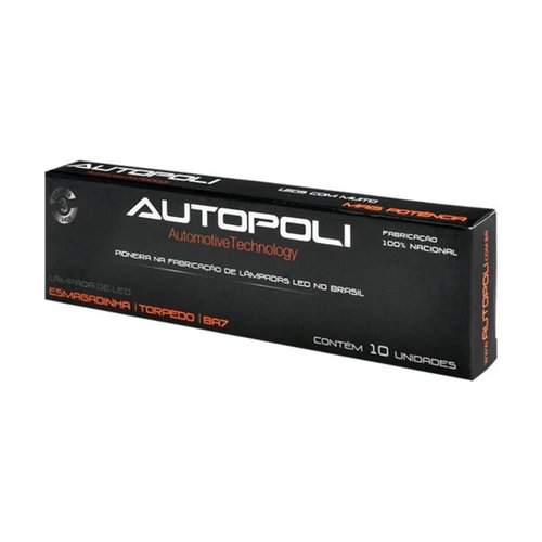 Lâmpada LED Autopoli 24V 1,8W Torpedo SV8,5-8 42mm 10 Unid
