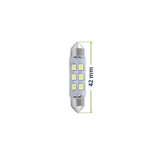 Lâmpada LED Autopoli 24V 1,8W Torpedo SV8,5-8 42mm 10 Unid